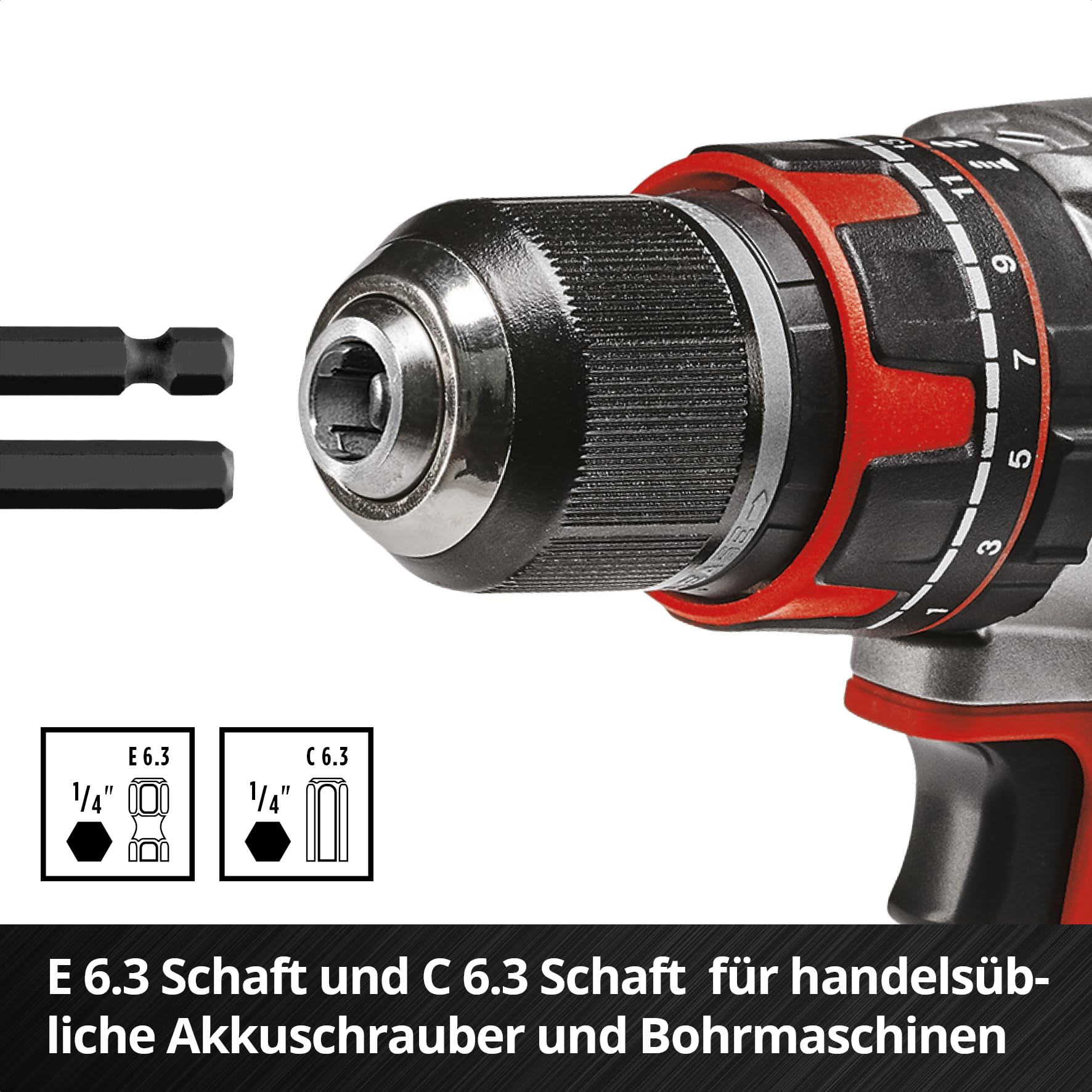Original Einhell M-CASE 42-tlg. Bit-Set (25-mm-Bits, 50-mm-Bits, Magnethalter, Steckschlüssel, Schnellwechselbithalter inkl. Aufbewahrungsbox) 9