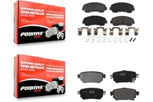 Positive Plus Front Rear Semi-Metallic Brake Pads Kit Replacement For Nissan Rogue Sport Qashqai With Electric Parking KPF-10