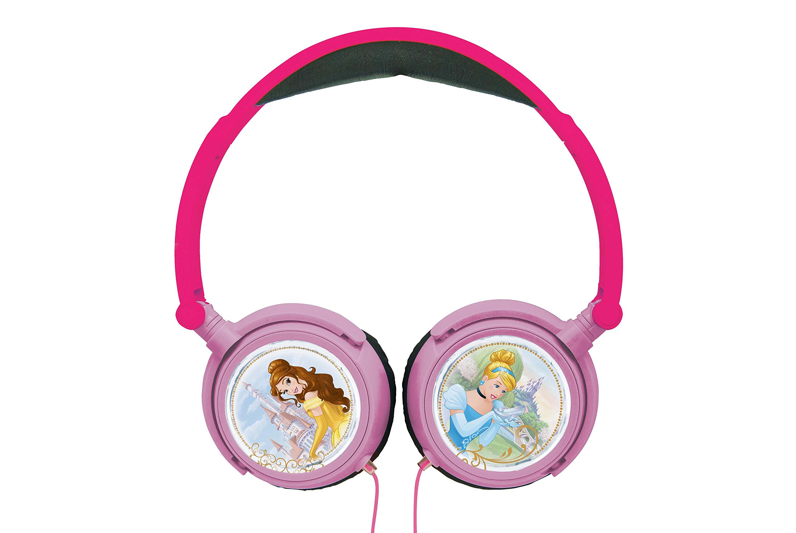 LEXIBOOK, Disney Princess, Stereo Headphones, kids safe volume, foldable and adjustable, pink/black, HP010DP