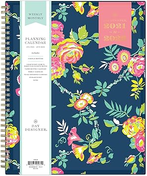 Amazon Com Day Designer For Blue Sky 2021 2022 Academic Year Weekly Monthly Planner 8 5 X 11 Flexible Cover Wirebound Peyton Navy 107924 A22 Office Products