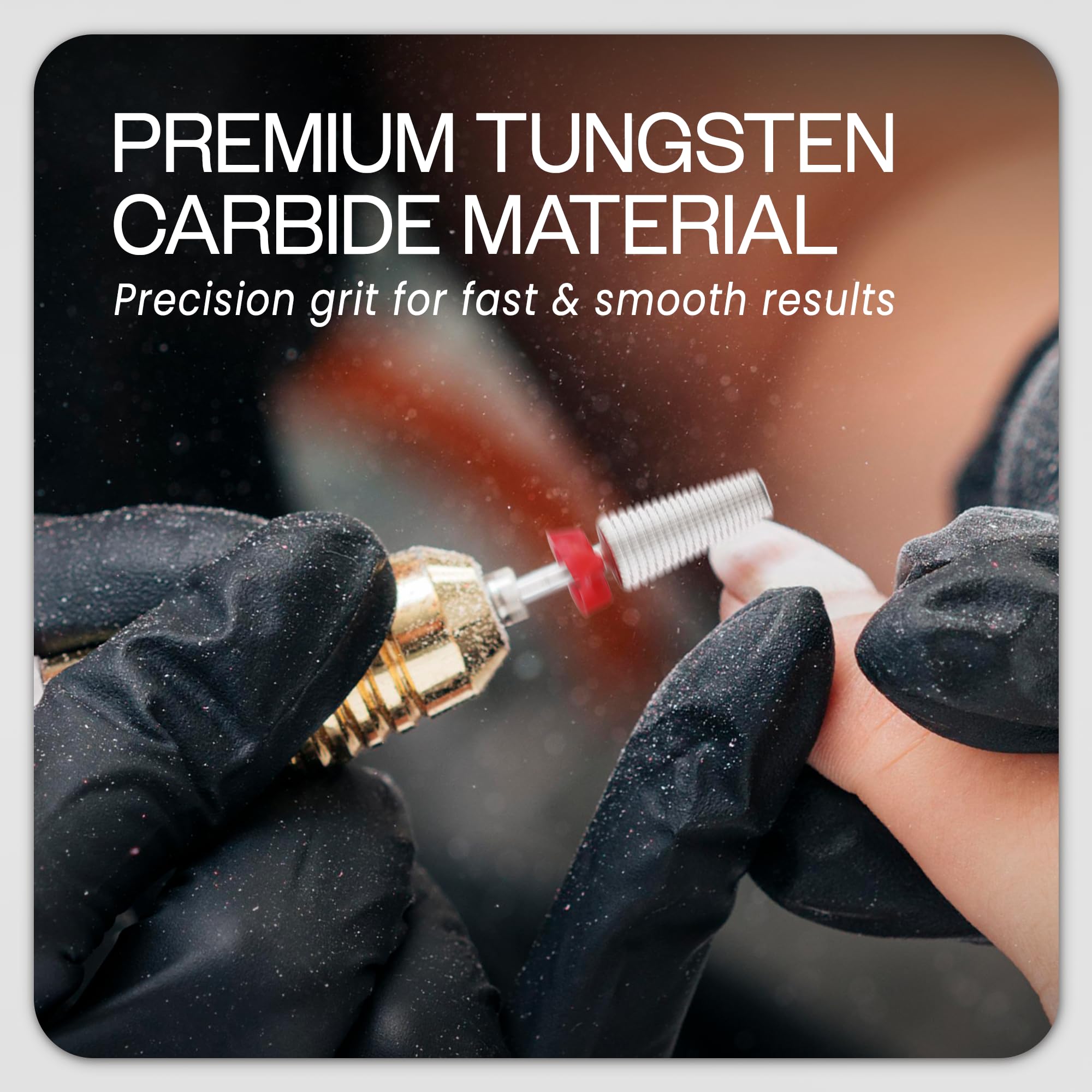 PANA Nail Carbide 5 in 1 Bit - Two Way Rotate use for Both Left and Right Handed - Fast Remove Acrylic or Hard Gel - 3/32