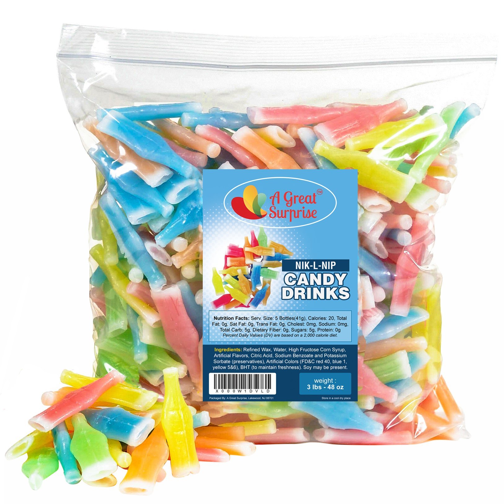 NikLNip Wax Sticks 1lb Gummy Candy Grocery & Gourmet Food