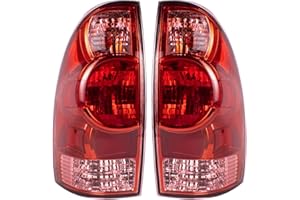 Boine Tail Light Compatible With 2005-2015 Toyota Tacoma Pickup Driver and Passenger Side Rear Brake Lamp Tail Light Bulb and Harness Included