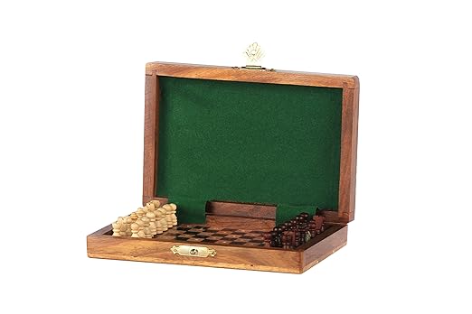 Hamleys 6x12-inch Non Magnetic Wooden Chess Set, Multi Color