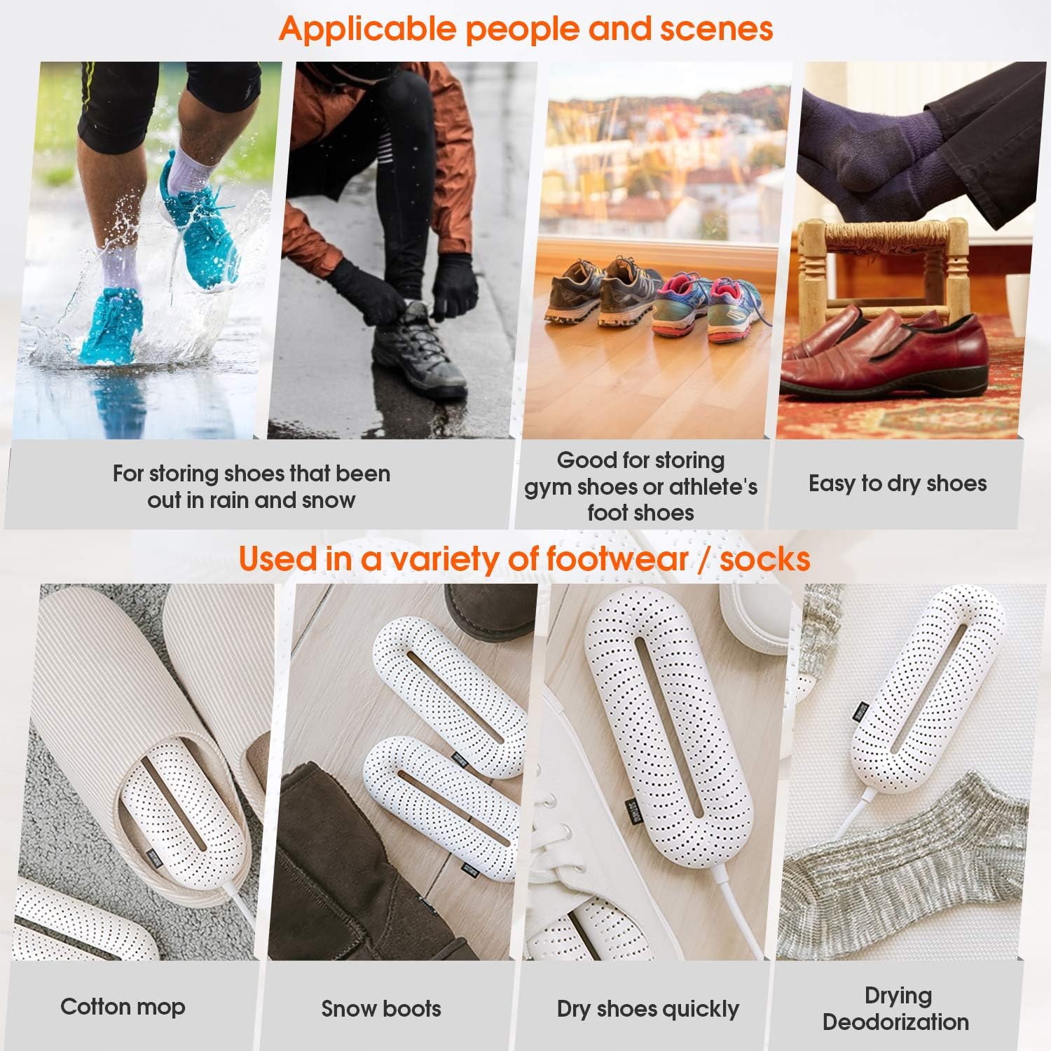 Boot Dryer,Shoe Dryer with Timer and Switch Ultra Dryer Sanitize and Deodorize for Shoes, Eliminate Bad Odor Shoes Drying With foot Dryer Constant Temprature heat Winter household for family: Shoes