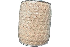 AUNHIRU Multiple Colors Available Rick Rack Trim for Crafting and Sewing, 10yards (Nude)