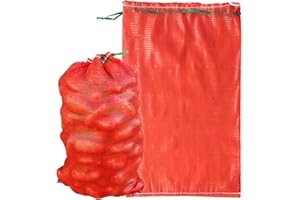 deebree Extra Large Mesh Produce Bags 60 lbs Reusable Onion Sacks Vegetable Storage Bags Washable Net Bag 21” x 32” for Onion