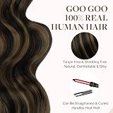 GOO GOO Tape In Hair Extensions Human Hair 14in 25g 10pcs 1B/6/1B view 7