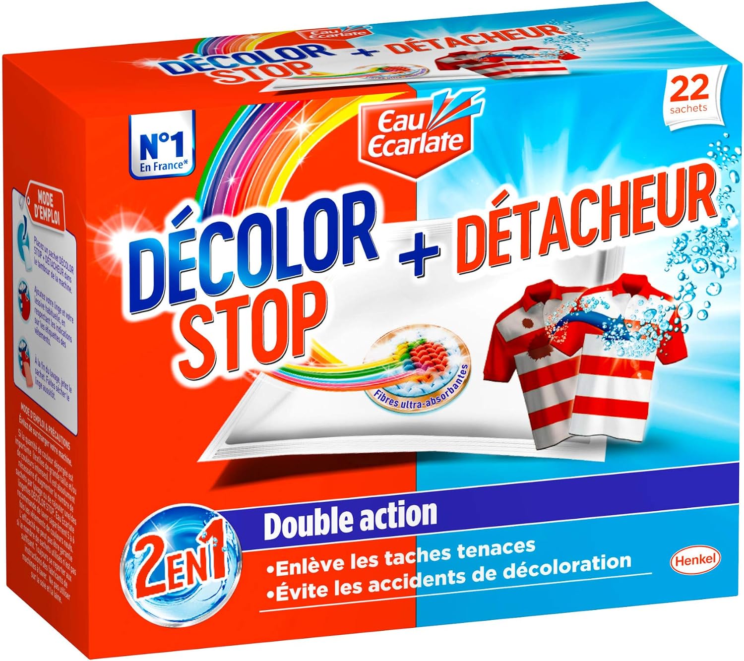 Décolor Stop Sublim'Couleurs Reinigungstücher – 20 Stück, Gegen Verfärbung & Zum Auffrischen