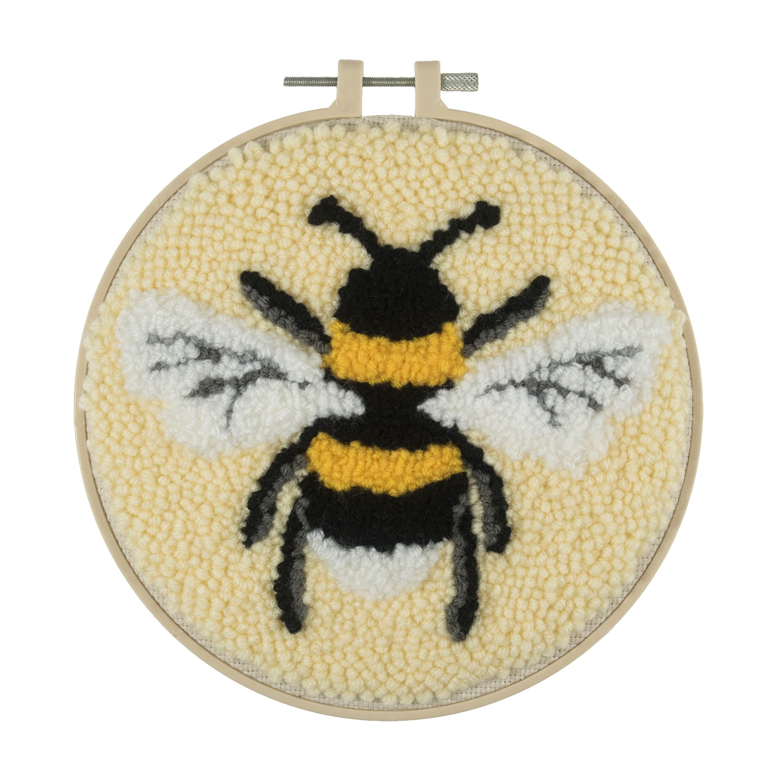 Trimits Punch Needle Hoop Kit, 20.3cm (8in), Bee — image 1