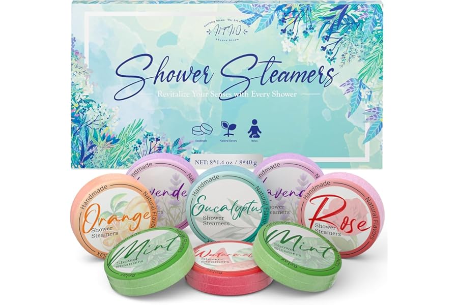Shower Steamers Aromatherapy 8 Pack – Gifts for Women, Shower Bombs with Essential Oils, Self Care and Stress Relief Stocking Stuffers, Relaxation Birthday Gifts for Women and Men