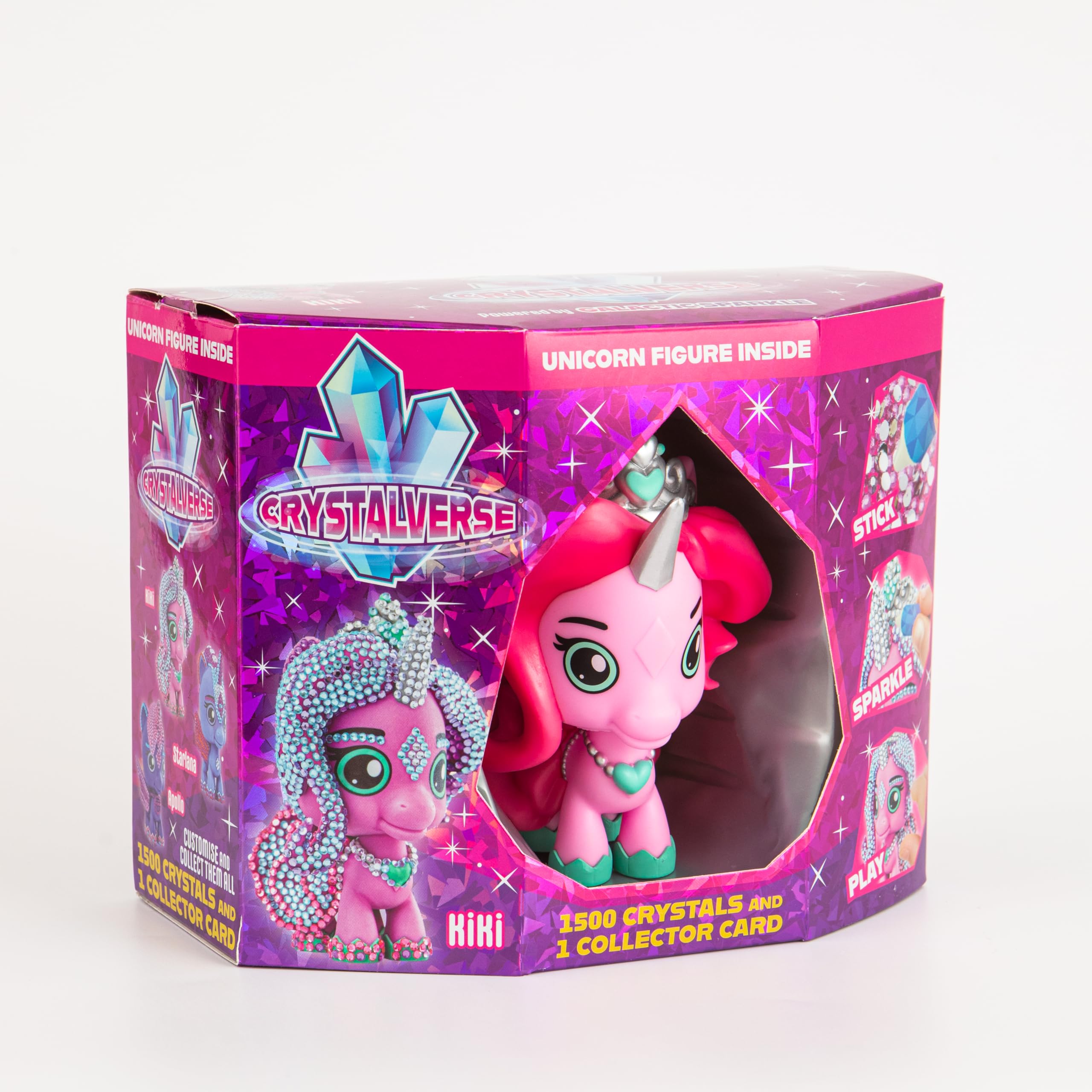 Crystalverse Classic KiKi Kit - Diamond Painting Toy for Kids - Includes Over 1500 Crystals for Unicorn Fans - Imaginative and Creative Toy for Children Ages 6 to 9 Years