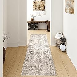 PureCozy Red Runner Rug 2x8 Indoor Vintage Area Rug