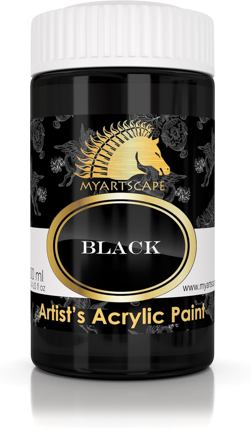 Acrylic Paint Black 300ml Artist Quality Paints for Painting