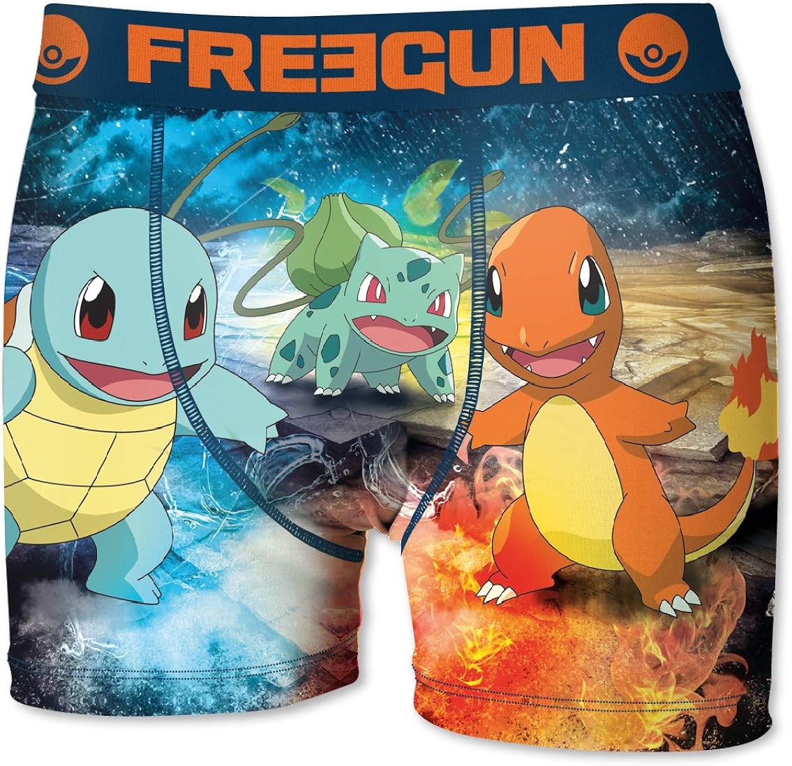 Freegun Sous-vêtements Pokemon Pikachu Pokeball x3 Garçons (Orange/Jau