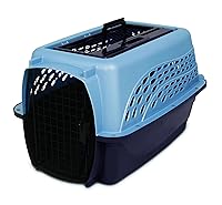 Petmate Two Door Top Load 24-Inch Pet Kennel, Metallic Pearl Ash Blue and Coffee Ground Bottom