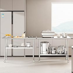 Redlife Prep Table Stainless Steel Table, 24 x 48