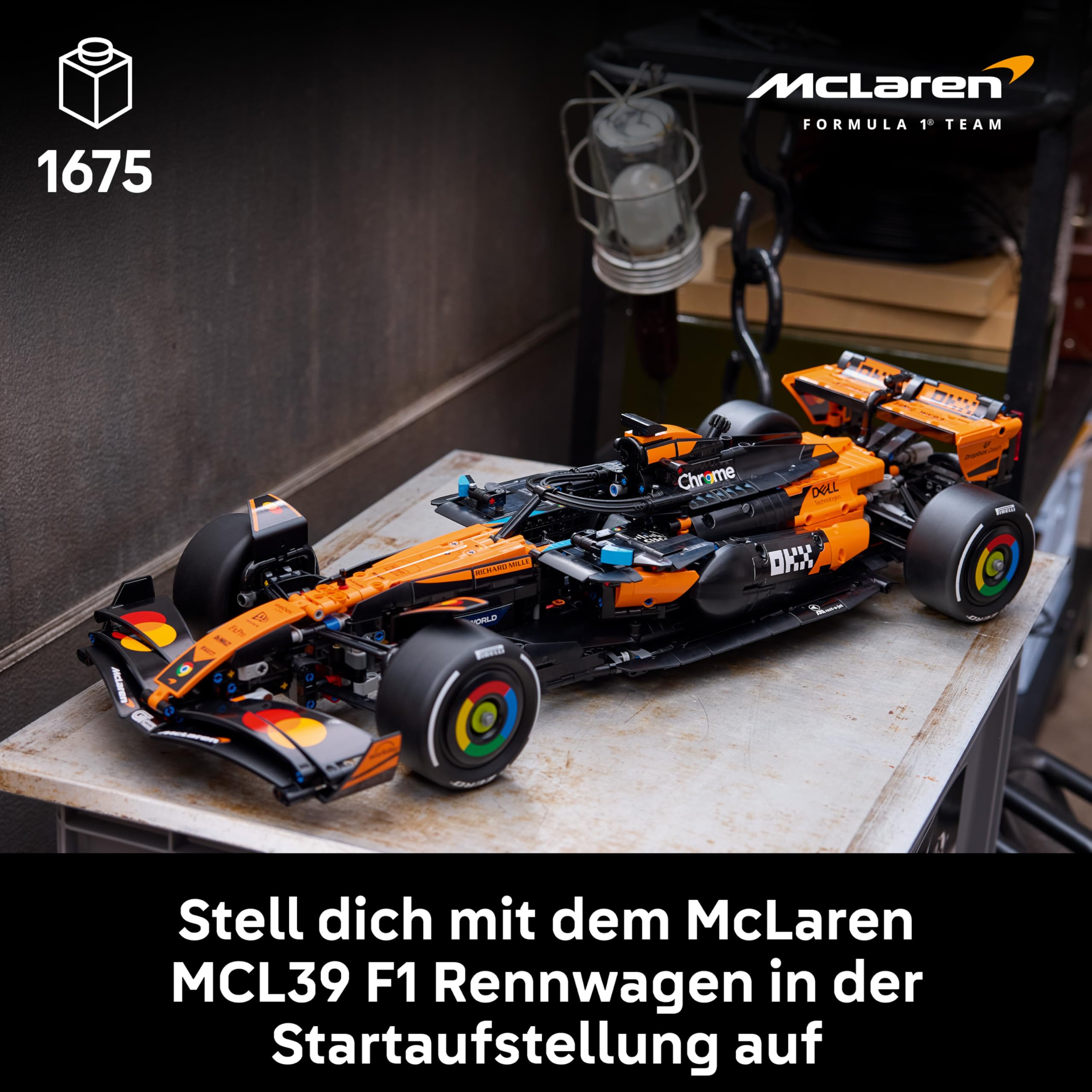 LEGO Technic McLaren MCL39 F1 Rennwagen - Modellbau für Erwachsene - Sammler Set mit V6-Motor, Differential & DRS-Aktivierung - Geschenkidee für Racing- & Motorsport Fans - 42228 3