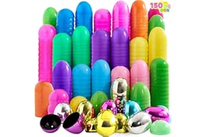 JOYIN 150 Pieces 2.3" Easter Eggs Include 6 Golden and 10 Metallic Shining for Filling Specific Treats, Theme Party Favor, Hunt, Basket Stuffers Filler, Classroom Prize
