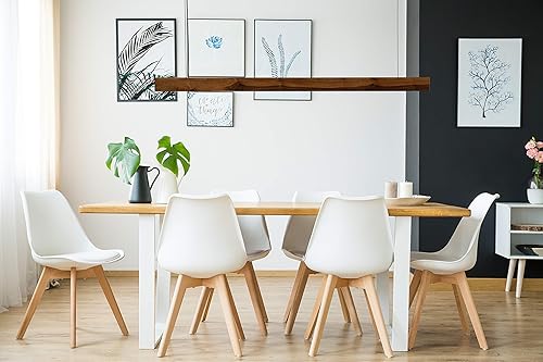 Amazon Com Linear Suspension Lighting Black Walnut Modern Ceiling