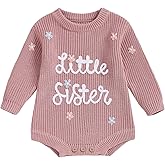 Userdefined Baby Girl Boy Knit Sweater Outfit Solid Romper Ruffle Onesie Cute Baby Jumpsuit Coming Home Fall Winter Clothes