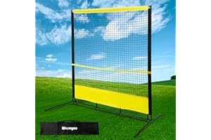 WARMYOU Portable Backstop Net, Barrier Netting, Lacrosse, Baseball, Softball, Soccer, Basketball, Baseball Net, Protective Screen with Carry Bag, Baseball Practice Net,Tennis Backstop Net