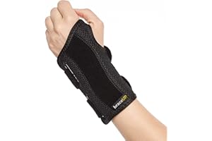 BraceUP Wrist Splint for Carpal Tunnel Right Left Hand Wrist Support for Women and Men, Daytime and Night Use, Wrist Brace for Pain Relief and Arthritis - Left Wrist (S/M)