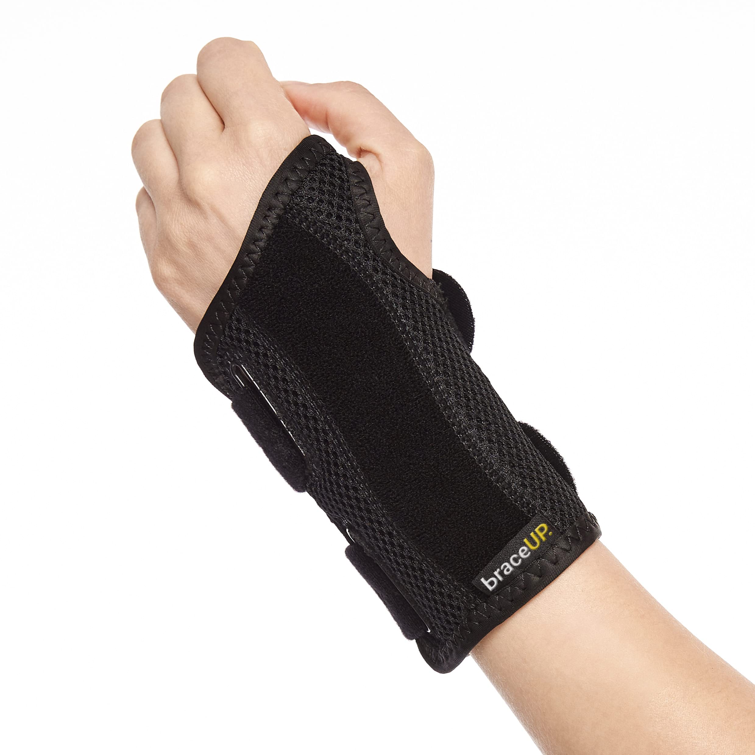 BraceUP Wrist Splint for Carpal Tunnel Right Left Hand - Wrist Support for Women and Men, Daytime and Night Use, Wrist Brace for Pain Relief and Arthritis (Left Hand, L/XL)