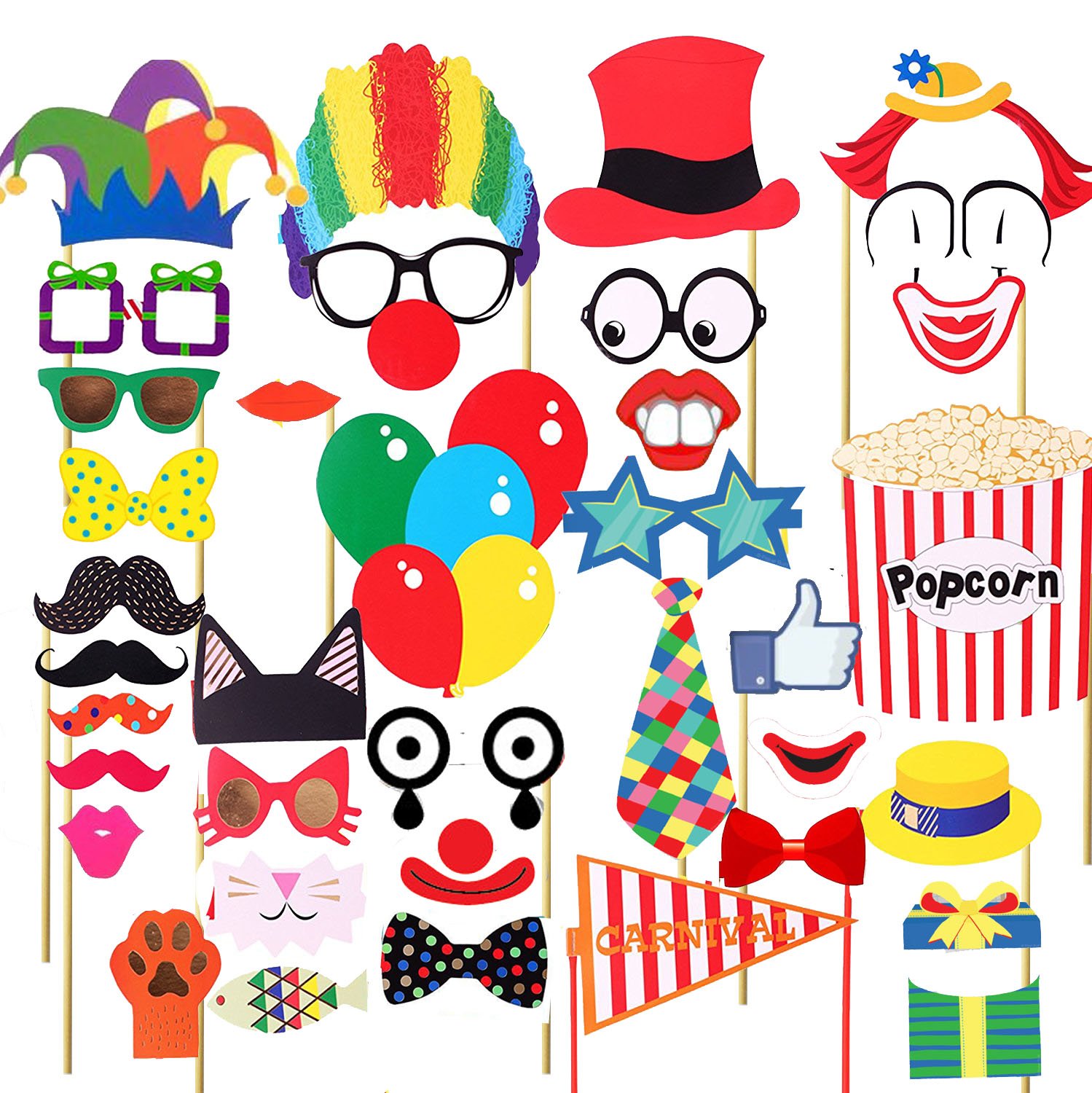 Veewon 36pcs Funny Party Photo Booth Props Diy Kit Red Nose Circus Clown Cosplay Photography Prop For Carnival Party Birthday And Graduation Party Wedding Home Kitchen Photobooth Props Cate Org Veewon 36pcs Funny Party Photo Booth Props Diy Kit Red Nose Circus Clown Cosplay Photography Prop For Carnival Party Birthday And Graduation Party Wedding Home Kitchen Photobooth Props Cate Org