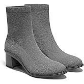 VIVAIA Amanda Women's Ankle Boots, Almond Toe Block Heel Booties, Comfortable Water Repellent Walking Boots for Fall Winter Daily Outfit