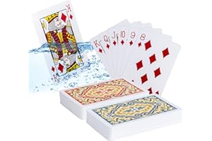 2 Pack Playing Cards - Waterproof Resistant HD Printed Plastic Poker Cards for Partiy Travel and Family Games