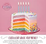 Anniversary House Pale Blue Glitter Candles 12 with Holders 7.5cm view 2