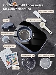 FOHERE 1.2Qt Automatic Ice Cream Maker Machine with