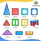 Sunny Auntie Magnetic Tiles 240 PCS XL Set with Storage Bag Kids 3-8 view 7