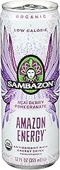 Sambazon Acai Berry Pomegranate, Energy Drink, 12 Fl Oz Can