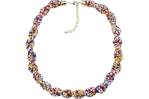 Bocar Fashion Seed Beads Statement Collar Necklace for Women (NK-10408)