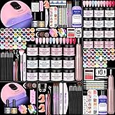 Acrylic Nail Kit with Drill Set for Beginners with Everything 12 Color Acrylic Powder Nail Decoration Tools Home Salon