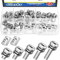 binifiMux 6-Pack Motorcycle Battery Terminal M6 x16mm Bolt Square