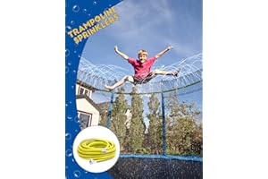 Blafly Trampoline Sprinklers-Trampoline Water Sprinklers, Summer Toys for Yard Kids Outdoor Spray Water Park for Summer Fun-Attach Free Security Tool for Install (33ft)