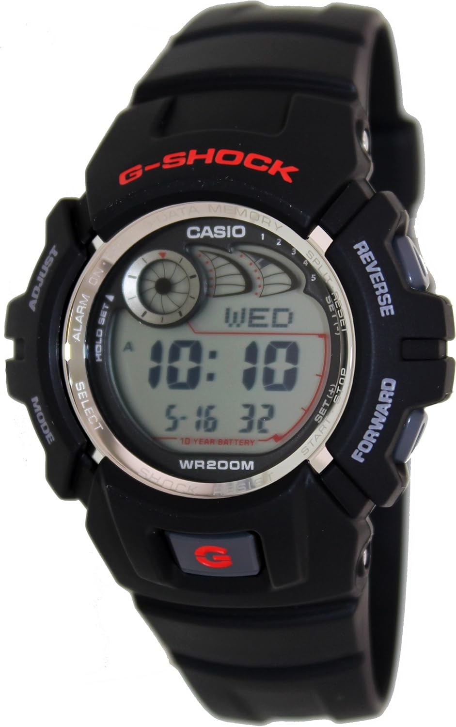 g shock alarm chronograph watch