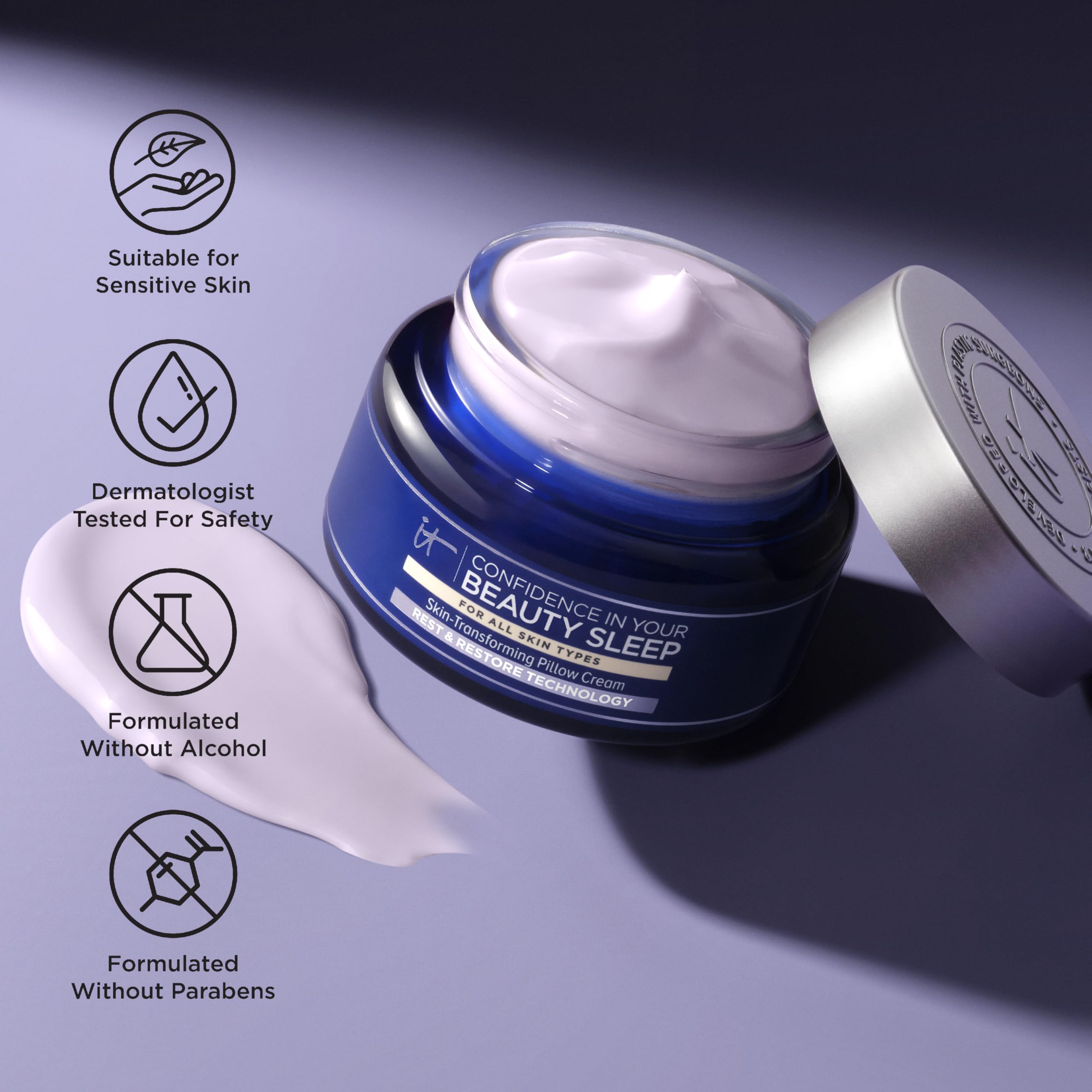 IT Cosmetics Confidence in Your Beauty Sleep Night Cream - Anti-Aging Face Moisturizer, Ceramides & Hyaluronic Acid, Visibly Improves Fine Lines, Wrinkles, Dryness, Dullness & Loss of Firmness