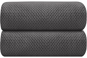 HOMEXCEL Grey Bath Towels 2 Pack, Microfiber Bathroom Towel, Super Soft Highly Absorbent Bath Towel Set, Quick Drying Towels for Sport, Yoga, SPA, Fitness
