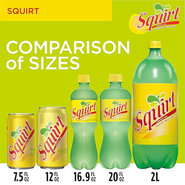 SQUIRT SODA, GRAPEFRUIT, 12 FL OZ CANS, 12 PACK