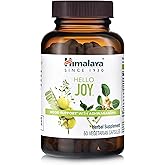 Himalaya Hello Joy Herbal Supplement with Ashwagandha, 60 Capsules | Herbal Support With Amla, Bacopa, Holy Basil/Tulsi Supports Motivation, Stress Relief, &amp; Balanced Cortisol - Non-GMO, Vegan