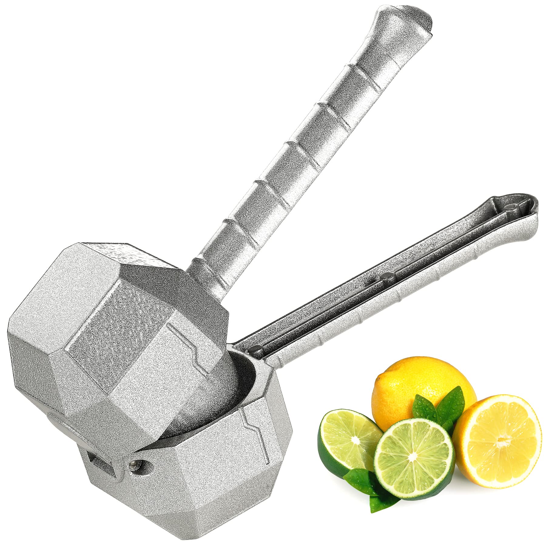 Thor Hammer Lemon Squeezer, Citrus Juicer, Professional Hand Juicer Kitchen Tool, Avengers Gifts for Women (Silver)