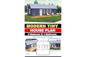 Modern Tiny House Plan: 2 Bedroom & 1 bathroom House: With all construction details