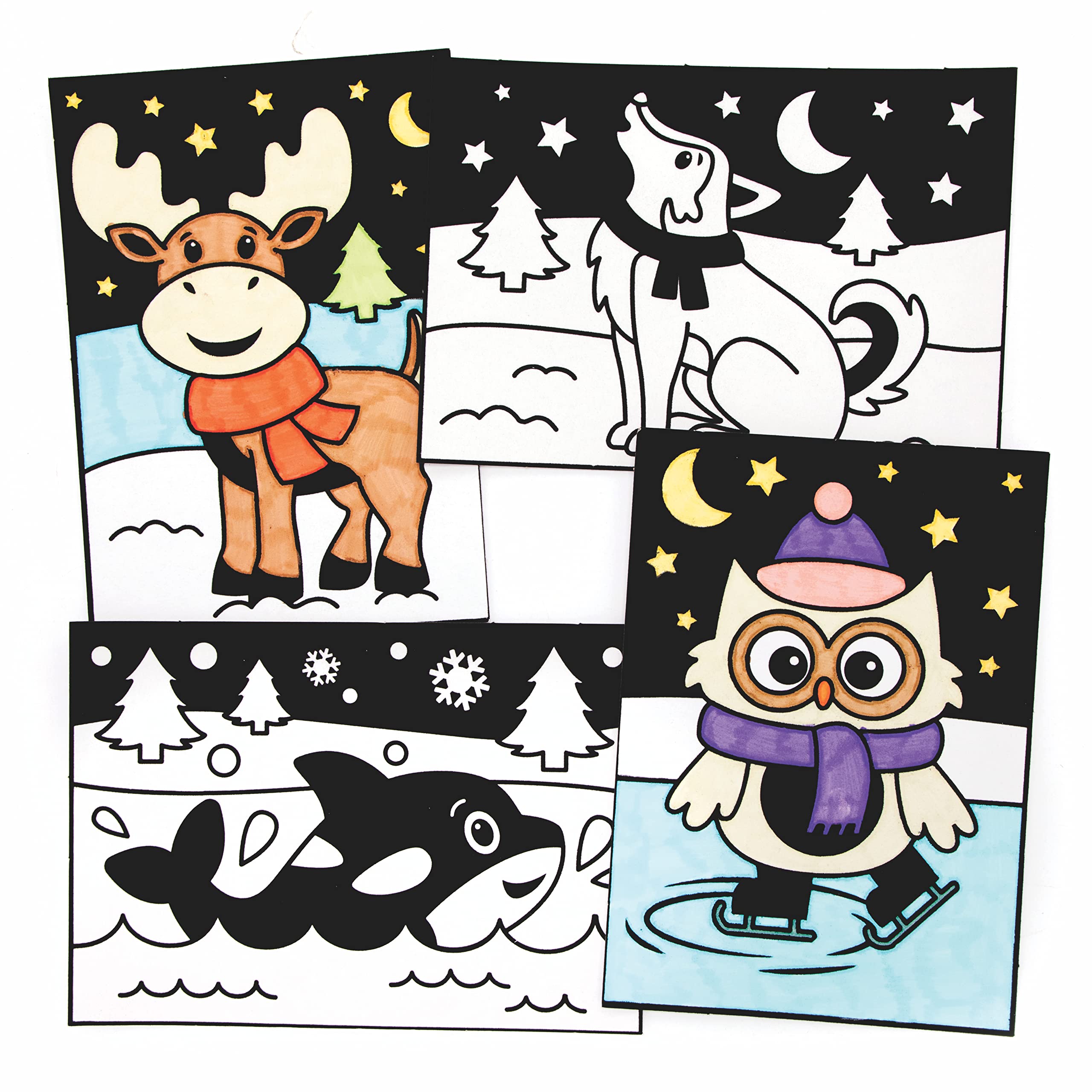 Baker Ross FC262 Velvet Decor - Arctic Animal Themed Crafts - Pack of 10 — image 1