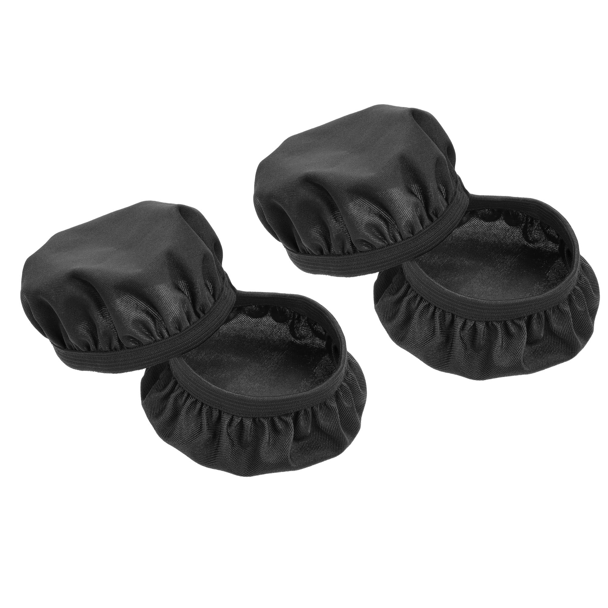 PATIKIL Black Flexible Fabric Washable Headphone Covers, Fits 3.54-4.33 Inch, 2 Pairs Stretchable Fabric Earphone Protectors for Most On-Ear Headphones