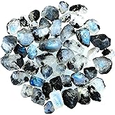 GemSymphony 25 Carat Raw Moonstone Loose Gemstone Lot – 4 to 6 pcs Assorted Natural Rough Crystals for Wire Wrapping, Jewelry Making Supply, Chakra Healing, Energy Work, Crafting, Resin, Reiki Decor, Crystal Supplies (10-25 mm")