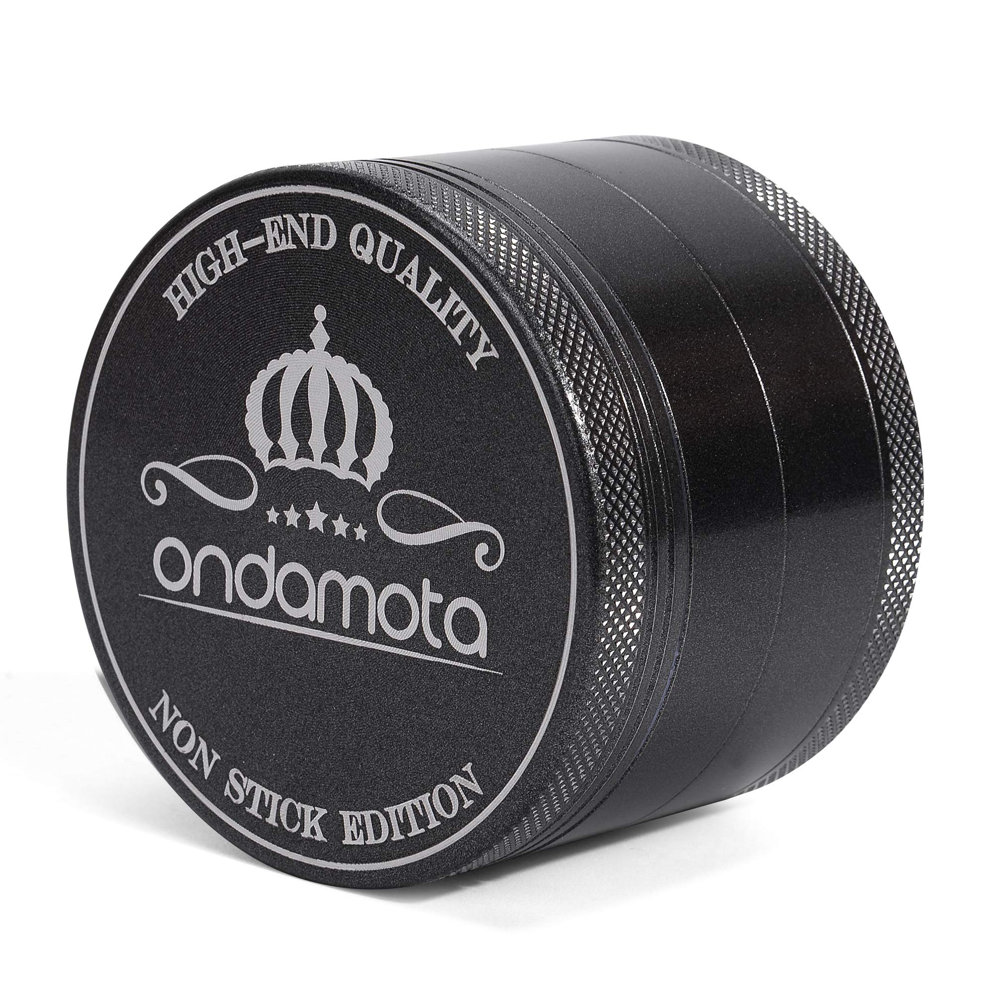 Non Stick Ceramic Herb Grinder - Sharper, Easier Movement, Extra Tough Sealed Aluminum, Food Safe, Easy to Clean, No Bad Odors or Taste. 2.5 Inch Diameter, 1.85 Inches Tall Color Space Gray